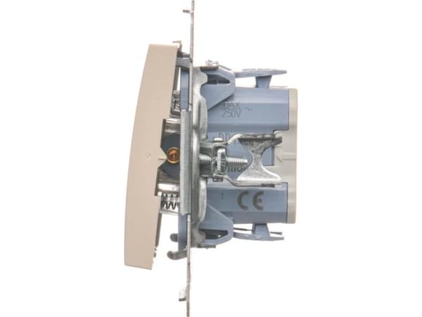 Kontakt-Simon DD1.01/41, Tryckknappsbrytare, Plast, Vit, IP20, IP44, 250 V, 10 A