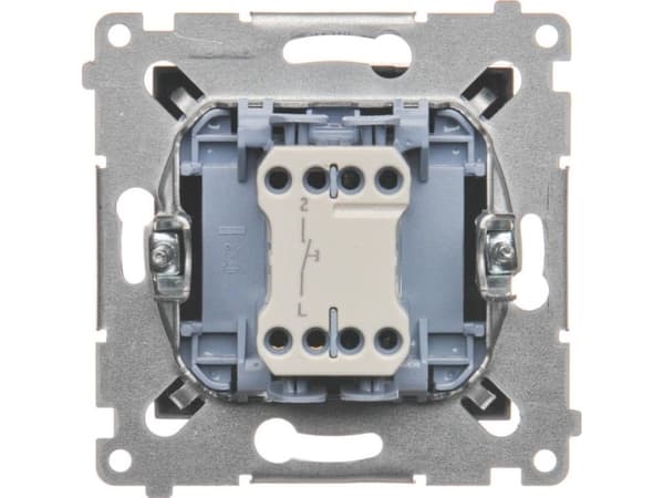 Kontakt-Simon DD1.01/46, Painikekytkin, Muovi, Pronssi, IP20, IP44, 250 V, 10 A