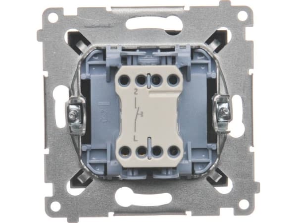 Kontakt-Simon DD1.01/48, Tryckknappsbrytare, Plast, Antracit, IP20, IP44, 250 V, 10 A