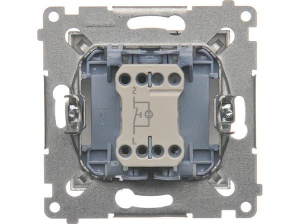 Kontakt-Simon DD1L.01/46, Tryckknappsbrytare, Plast, brons, IP20, IP44, 250 V, 10 A