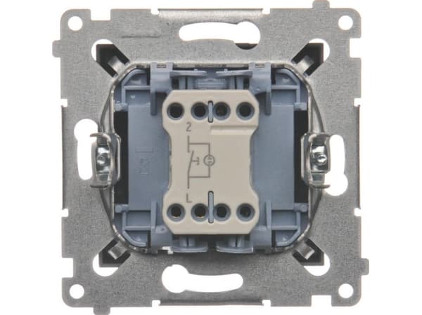 Kontakt-Simon DD1L.01/48, Trykknapkontakt, Plast, Anthracit, IP20, IP44, 250 V, 10 A