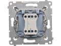 Miniatyrbild 4 av 5: Kontakt-Simon DS1.01/43, Tryckknappsbrytare, Plast, Silver, IP20, IP44, 250 V, 10 A