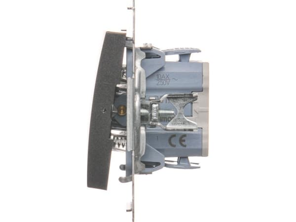 Kontakt-Simon DS1.01/48, Tryckknappsbrytare, Plast, Antracit, IP20, IP44, 250 V, 10 A