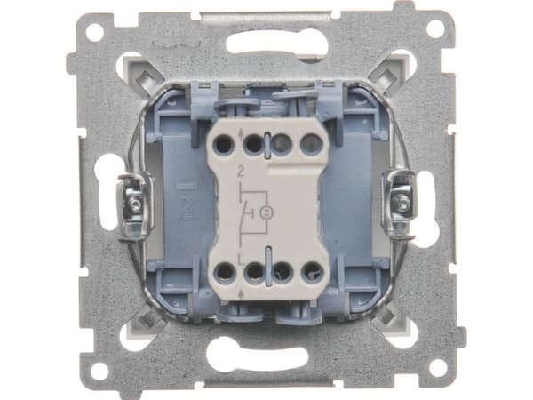 Kontakt-Simon DS1L.01/11, Tryckknappsbrytare, Plast, Vit, IP20, IP44, 250 V, 10 A