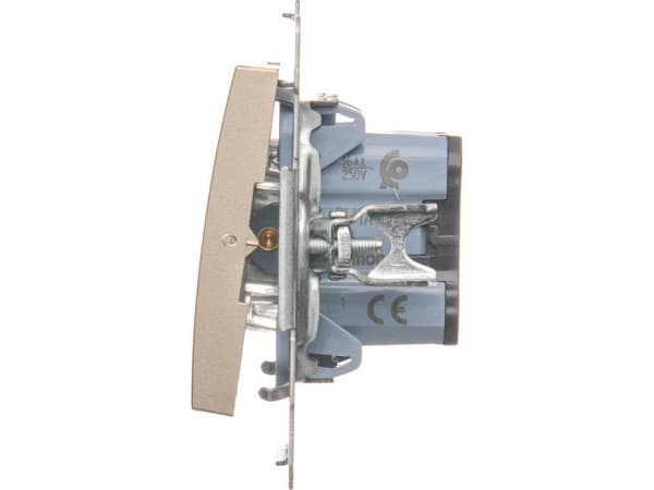 Contact-Simon DW1A.01/44, muovi, kultainen, IP20, IP44, 250 V, 16 A, 75 mm