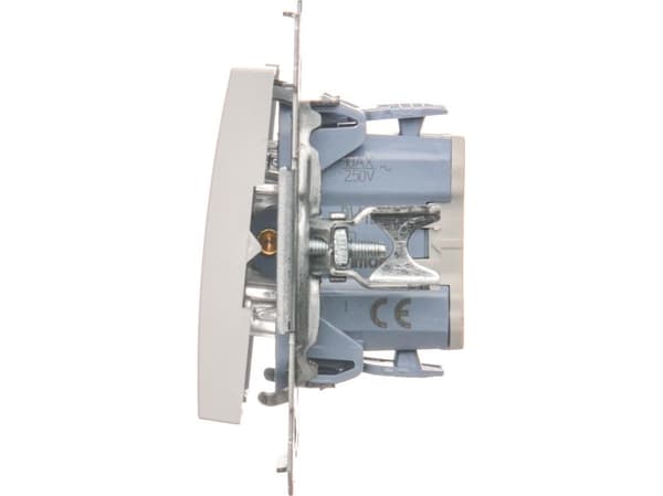 Kontakt-Simon DW1L.01/11, Plast, Vit, IP20, IP44, 250 V, 10 A, 75 mm