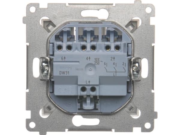 Contact-Simon DW31.01/44, muovi, kultainen, IP20, 250 V, 10 A, 75 mm