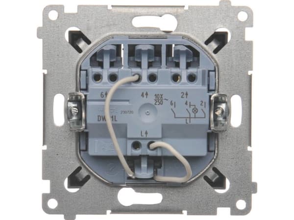 Kontakt-Simon DW31L.01/48, Plast, Anthracit, IP20, 250 V, 10 A, 75 mm