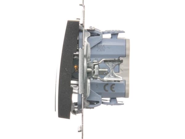 Kontakt-Simon DW5BL.01/48, Plast, Anthracit, IP20, IP44, 250 V, 10 A, 75 mm