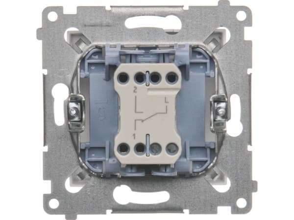 Kontakt-Simon DW6.01/11, Plast, Vit, IP20, IP44, 250 V, 10 A, 75 mm