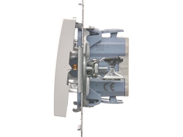 Kontakt-Simon DW6.01/11, Plast, Vit, IP20, IP44, 250 V, 10 A, 75 mm