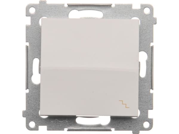 Kontakt-Simon DW6A.01/11, Plast, Vit, IP20, IP44, 250 V, 16 A, 75 mm