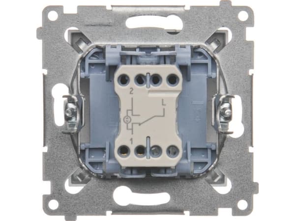 Kontakt-Simon DW6L.01/43, Plast, Sølv, IP20, IP44, 250 V, 10 A, 75 mm
