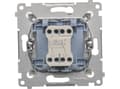 Miniatyrbild 4 av 5: Kontakt-Simon DW7L.01/11, Plast, Vit, IP20, IP44, 250 V, 10 A, 75 mm