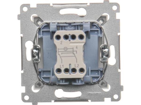 Kontakt-Simon DW7L.01/11, Plast, Vit, IP20, IP44, 250 V, 10 A, 75 mm