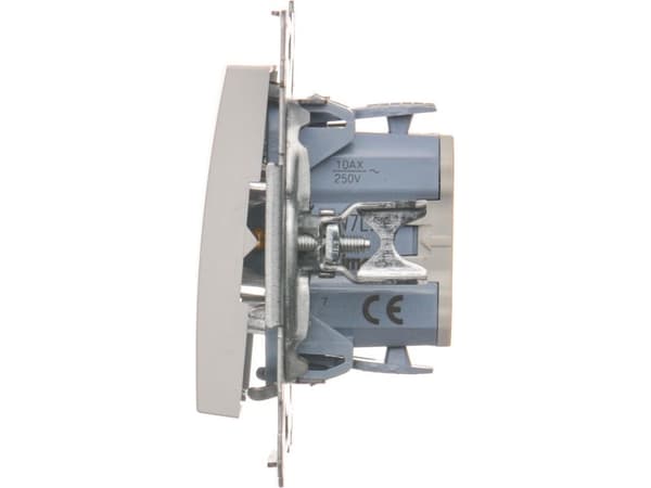 Kontakt-Simon DW7L.01/11, Plast, Vit, IP20, IP44, 250 V, 10 A, 75 mm