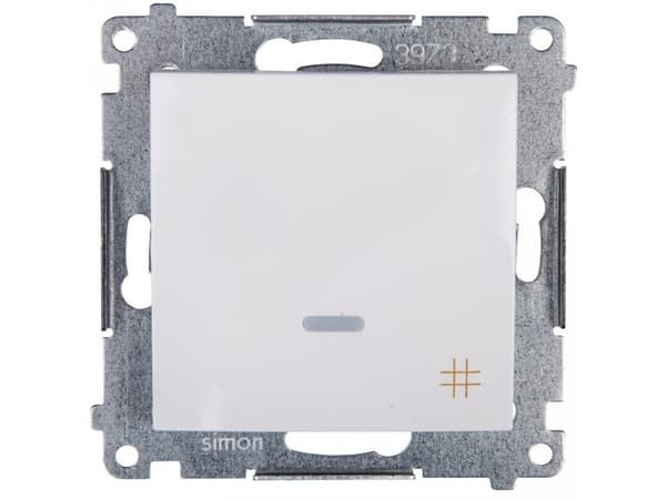 Kontakt-Simon DW7L.01/11, Plast, Vit, IP20, IP44, 250 V, 10 A, 75 mm