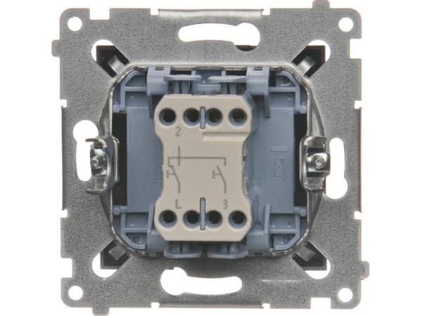 Kontakt-Simon DZP1.01/48, Tryckknappsbrytare, Plast, Antracit, IP20, IP44, 250 V, 10 A