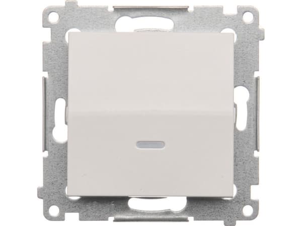 Kontakt-Simon DW1ZL.01/11, Plast, Vit, IP20, IP44, 250 V, 10 A, 75 mm