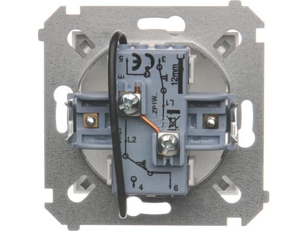 Kontakt-Simon DZP1W.01/11, Painikekytkin, Muovi, Valkoinen, IP20, IP44, 250 V, 10 A