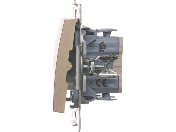 Contact-Simon DZW1K.01/44, Plast, Guld, IP20, 250 V, 10 A, 75 mm