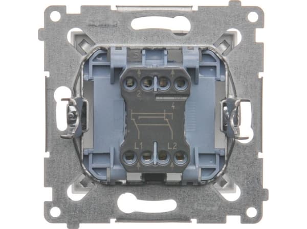 Kontakt-Simon DW7A.01/11, Plast, Vit, IP20, IP44, 250 V, 16 A, 75 mm