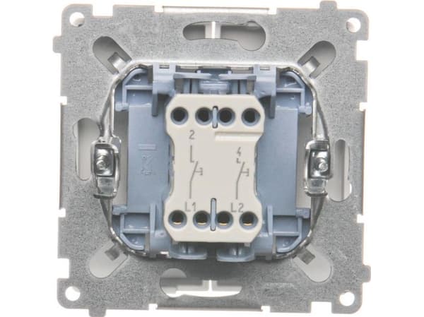 Kontakt-Simon BMP2.01/11, Tryckknappsbrytare, Plast, Vit, IP20, IP44, 250 V, 10 A