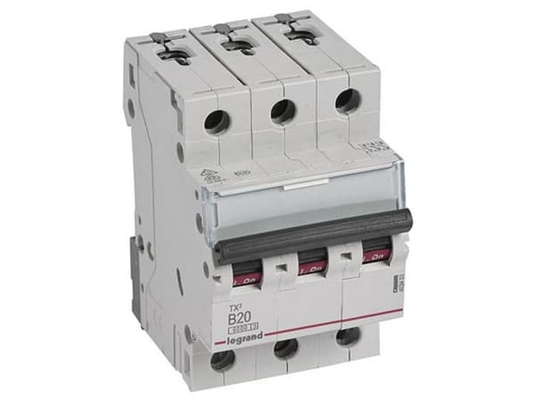 Legrand Miniature circuit breaker S 303 3P B 20A 6000A - 403403