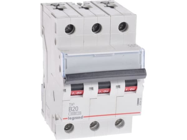 Legrand Miniature circuit breaker S 303 3P B 20A 6000A - 403403