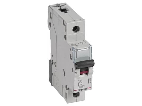 Legrand 1P D 4A 6kA AC S301 TX3 overstrømsbryter (403716)