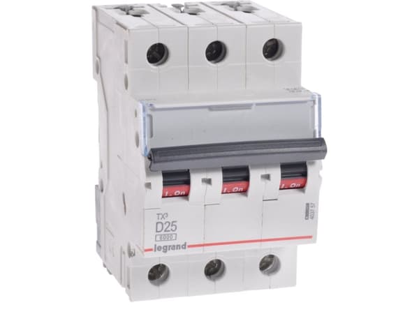Legrand Miniature circuit breaker S303 D25 TX3 25A 6kA 403757