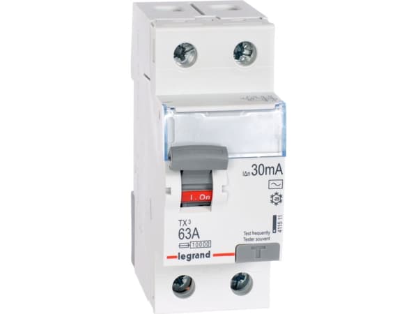Legrand Residual current circuit breaker 2P 63A 0,03A type AC P302 - 411511
