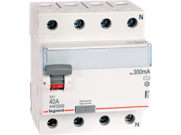 Legrand Residual current circuit breaker 4P 40A 0,3A type AC P304 - 411728