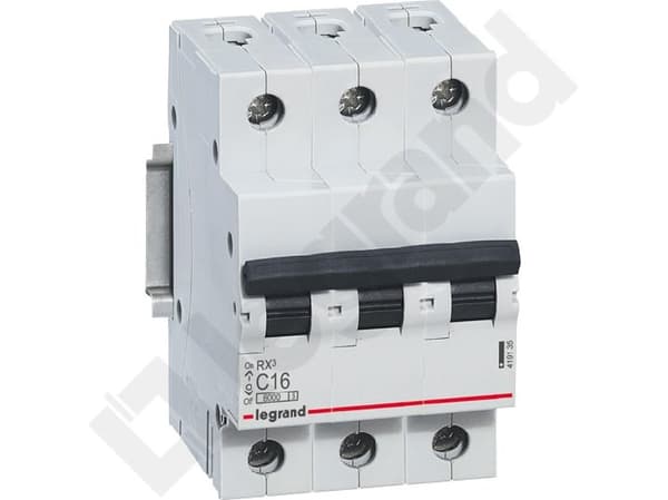 Legrand Miniature circuit breaker RX3 3P C 16A 6000A - 419235