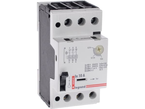 Legrand Motorbrytare 3P 4kW 6,3-10A M 250 10 606809