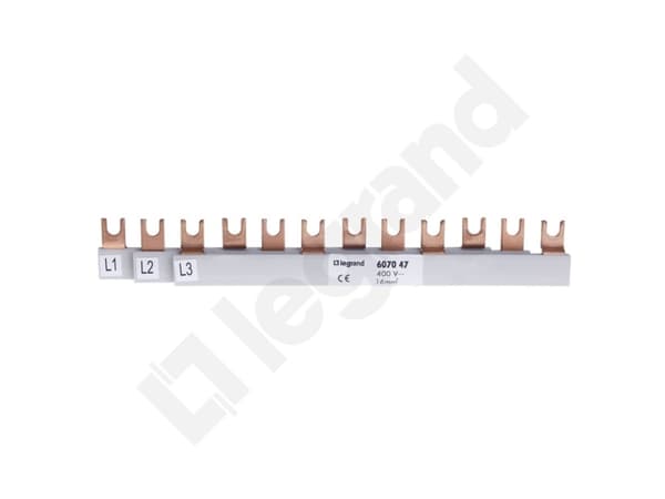 Samlingsskena 3P 80A 16mm2 med gaffel (12 mod.) BI3/16x12 607047
