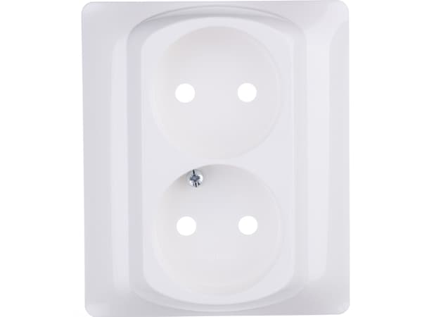 Legrand Plocket för Sistena Life dubbeluttag vit - 771032