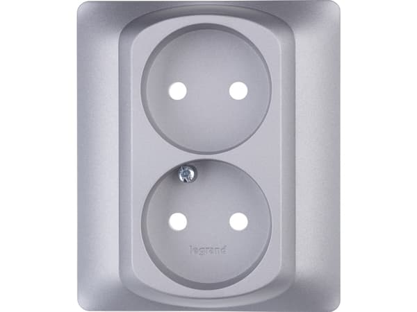 Legrand Sistena Life dubbelknäppning silver - 771332