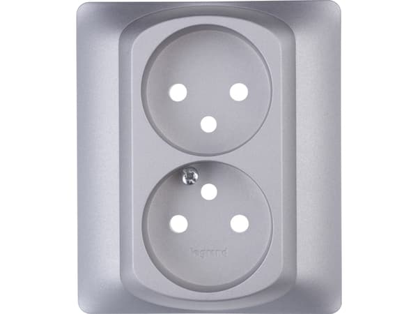 Legrand Double Sisten Life Silver Socket - 771335