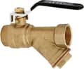 Pikkukuva 1 / 2: Hydroland Titan -palloventtiili viistetyllä suodattimella ja 3/4" mutteripulttiyhteellä (ZKWF-PP-20)