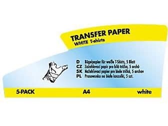 Strykjärn för logotyp, mörkt T-shirtpapper, vitt, A4, för bläckstråleskrivare, L (15021)