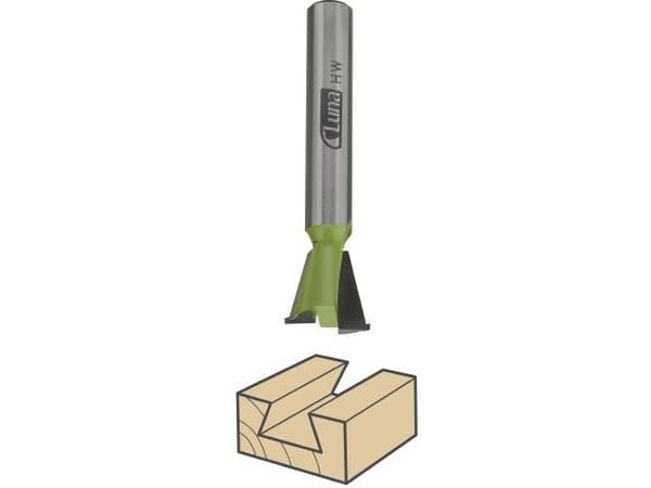Luna Trapezoidal cutter 9 ° D = 9.5xH = 9.5/d = 8mm Z = 2 for dovetail joints - 210190104
