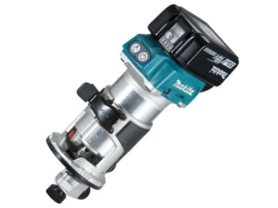 Makita DRT50 - Trim router - trådløs - flens 8 mm - uten batteri - 18 V - SOLO