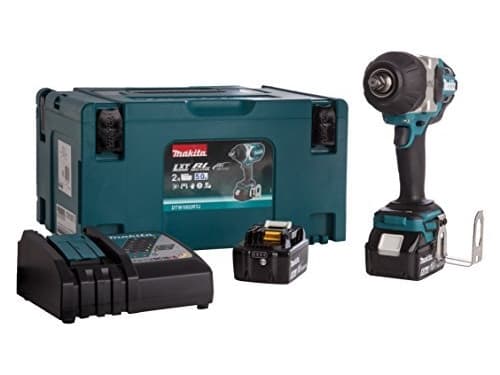 Makita DTW1002RTJ - Støtskiftenøkkel - trådløs - 3 hastigheter - 1/2" firkantdrev - 1000 N·m - 2 batterier - 18 V