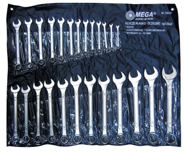 Mega skiftnycklar 6-32mm 25st (35125H)