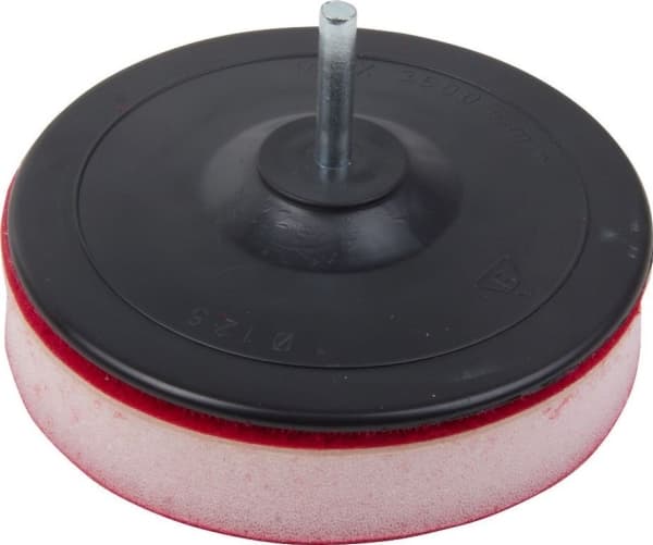Mega Gummiskive 125 MM, STAM (borrelås) + SVAMPAVSTAND (TYKK GUMMISKIVE 125 MM STAM) - 27039