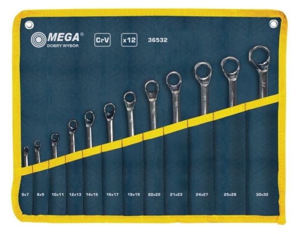 Mega buede ringnøkler 6-32mm 12 stk. (36532)
