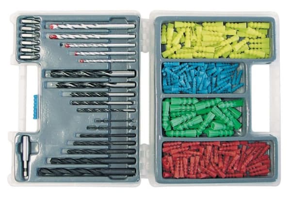 Mega borsett Bor- og dyvelsett 300 stk. (47001)