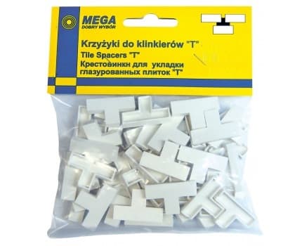 Mega T-type avstandsstykker for klinker 4mm 75 stk. (61379)