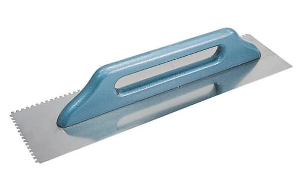 MEGA Steel trowel 270x130mm with teeth 10x10mm - 61710
